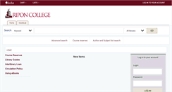 Desktop Screenshot of library.ripon.edu