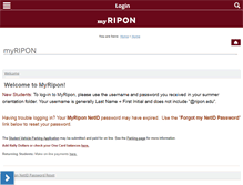 Tablet Screenshot of my.ripon.edu